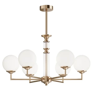 Люстра потолочная Freya FR5185PL-06BS 6 ламп 14 м² цвет латунь