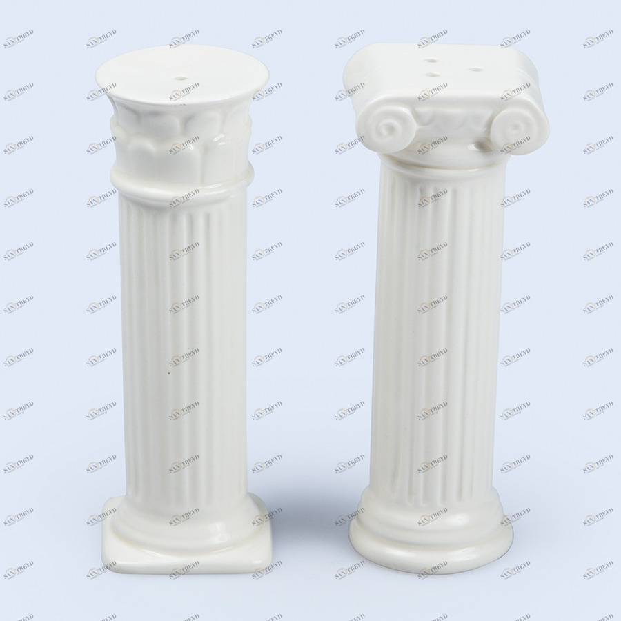 Солонка и перечница белые керамические Hestia DOIY ДИЗАЙНЕРСКИЕ 00-3870117 Белый 