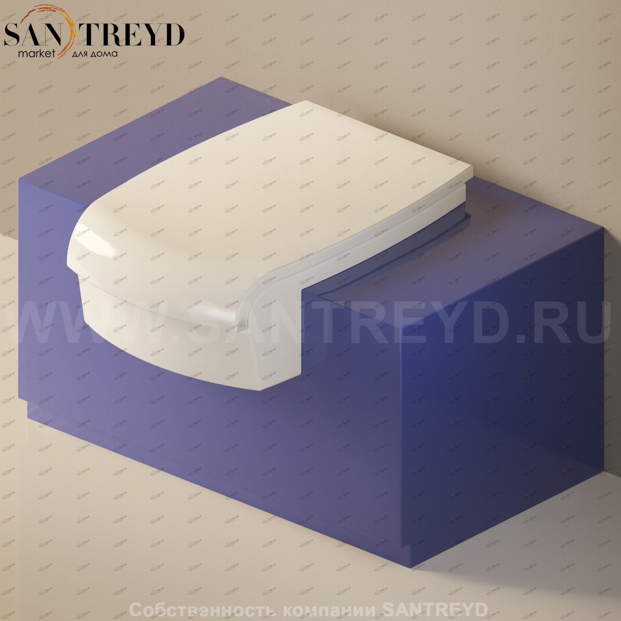 Flaminia UNA Консоль для унитаза или биде от 75 до 135 см синяя UNA75WB.5003 Ceramica Flaminia UNA75WB5003