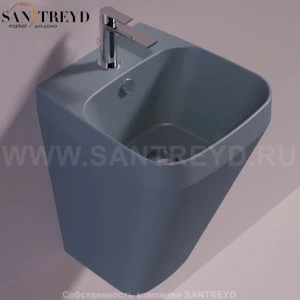 BB13CEMENTOMATT Подвесная раковина настенная прямоугольная Simas Baden Baden серая