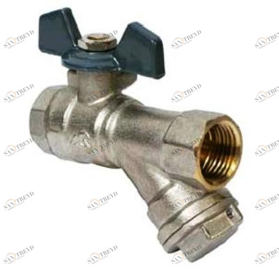 Кран шаровый 3/4 Vs В г/г баб с косым фильтр. AQL 1162 AQL 1162 AQUALINK 181220