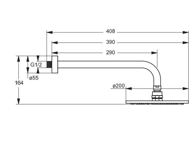 BC447AA Душевой комплект С ВНУТРЕННЕЙ ЧАСТЬЮ Ideal Standard CERAFLEX  - Вид №10