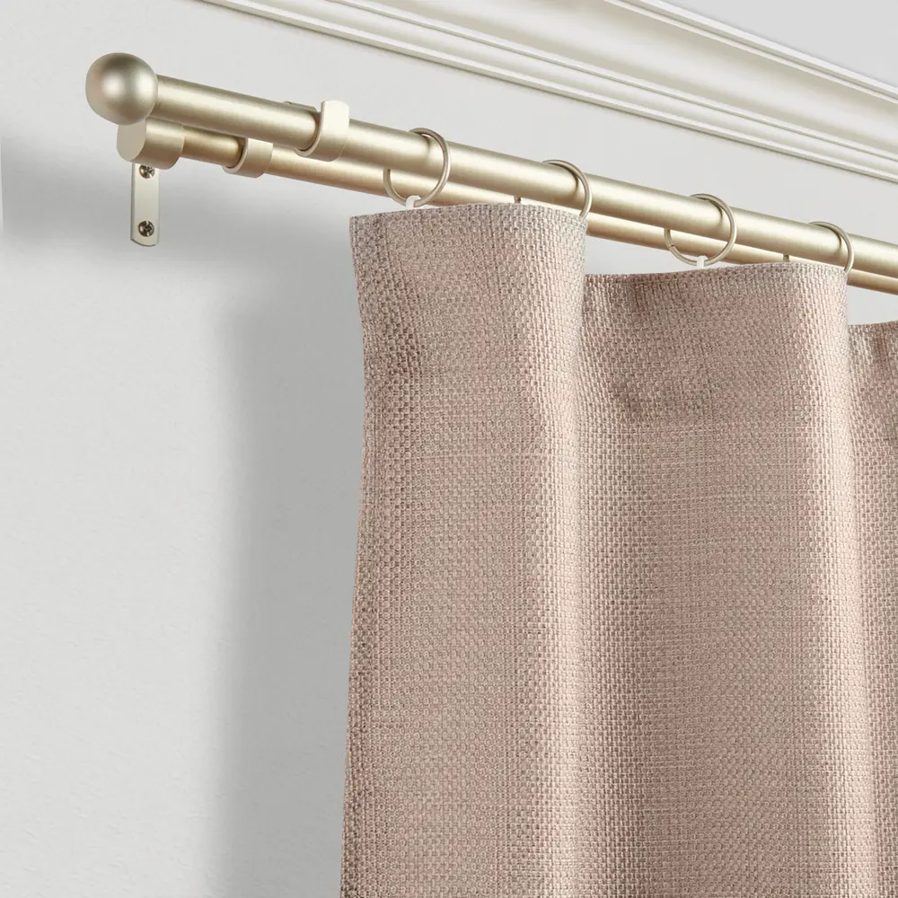 Карниз двухрядный раздвижной d19/16 мм шар 160-320 см цвет сталь ORBIS STLM-2202377 - Вид №4