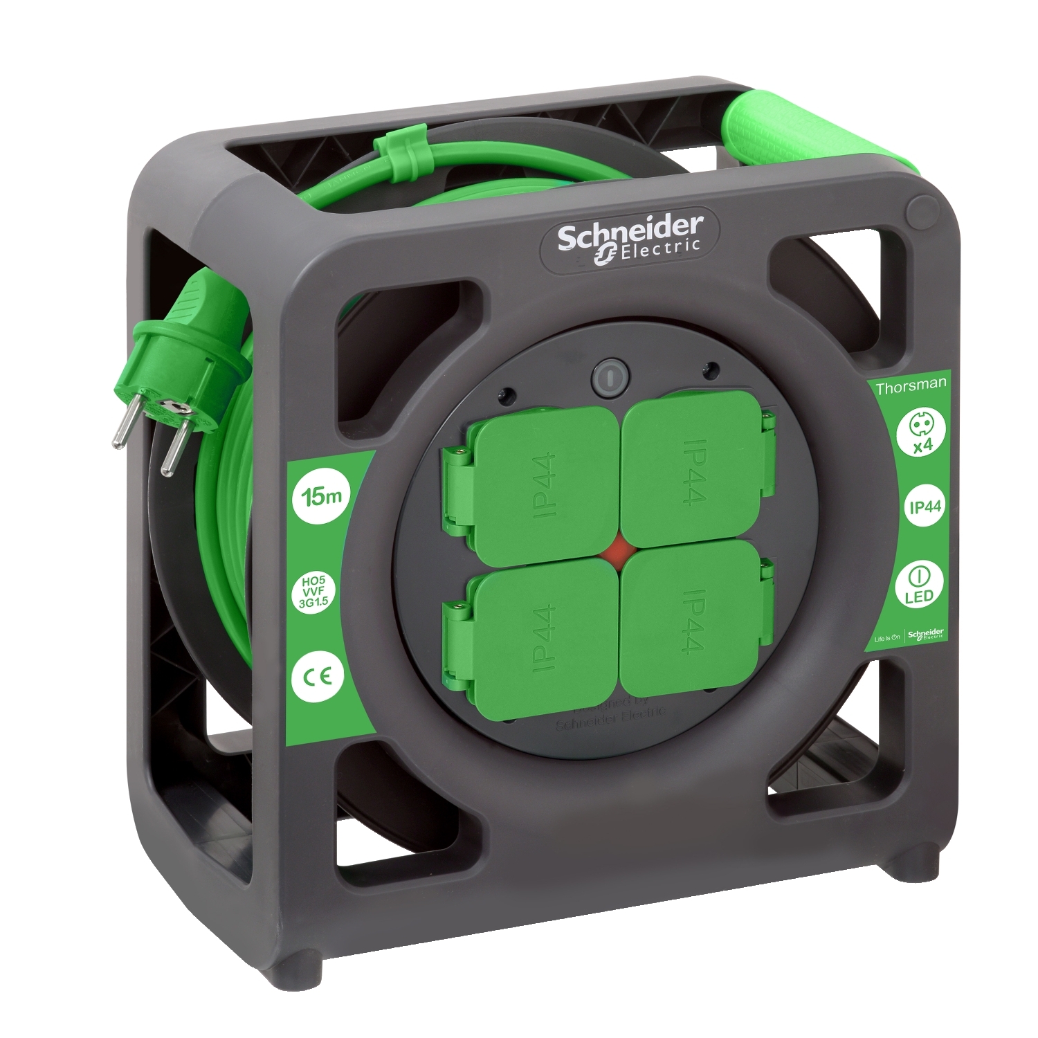 IMT33136 Удлинитель катушечный Thorsman 4 роз 15м 3х1.5 IP44 Schneider Electric PROchantier 