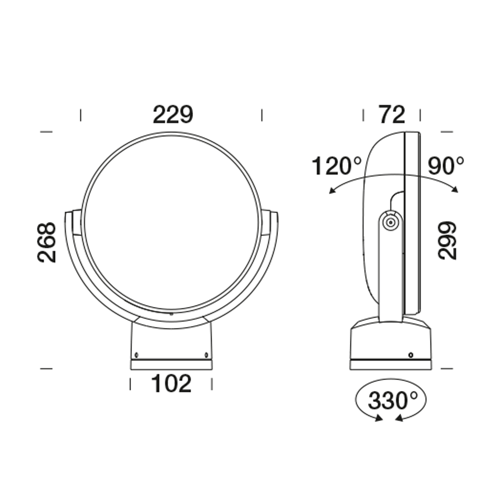 8840361 Проектор Platek SUN Medium Proiettore  SUN Medium Floodlight - 3 COB 4000K 14°  - Вид №8