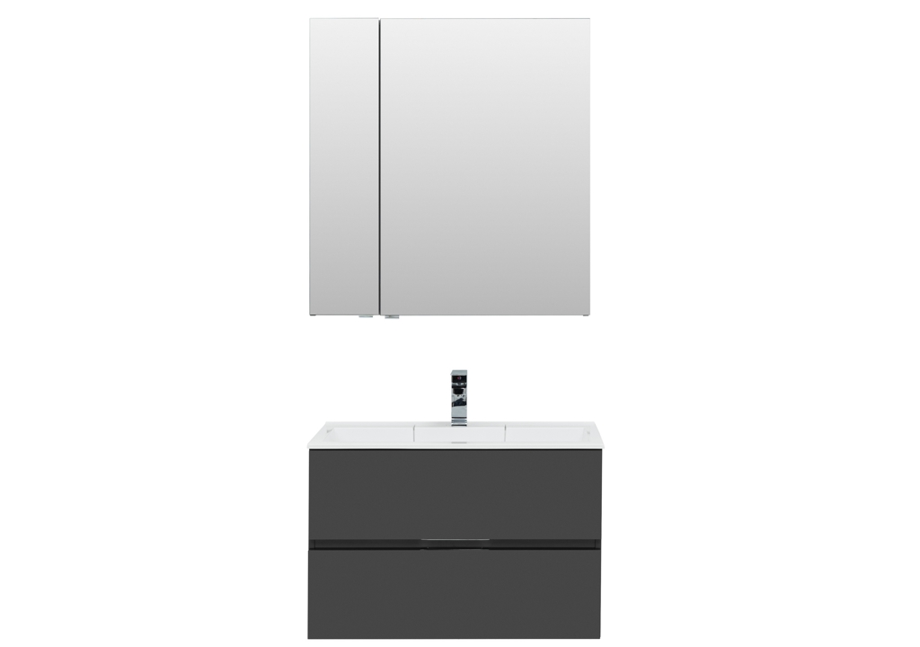 Мебель для ванной Aquanet Алвита 80 серый антрацит 00241387 - Вид №3