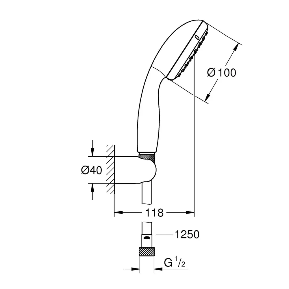Набор для душа Grohe Vitalio Start 2 режима цвет хром 81971387 STLM-2046836 - Вид №6