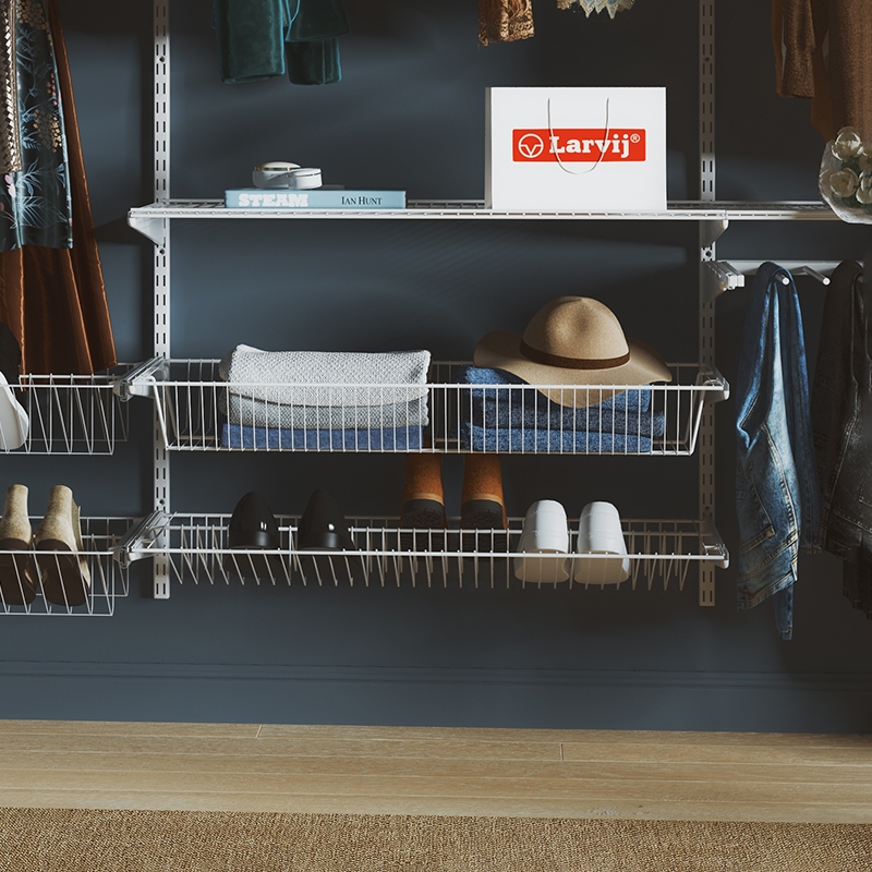 Полка сетчатая для обуви , 903×404 мм, белый LJPS0412 Public Steel Россия  - Вид №2