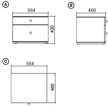 Enza Home Прямоугольная тумбочка из дерева с ящиками Piedra sun-id-1415441 - Вид №5