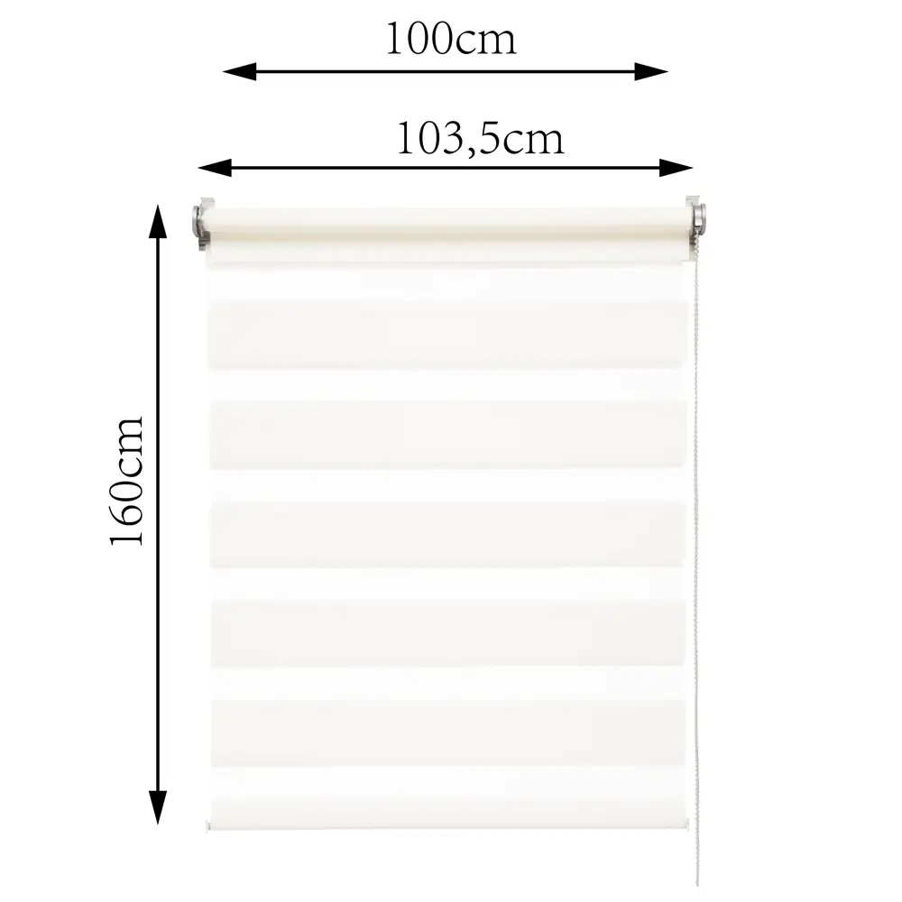 Штора рулонная день-ночь Inspire Moscou 100x160 см белая White 0 82688352 STLM-2177956 - Вид №3