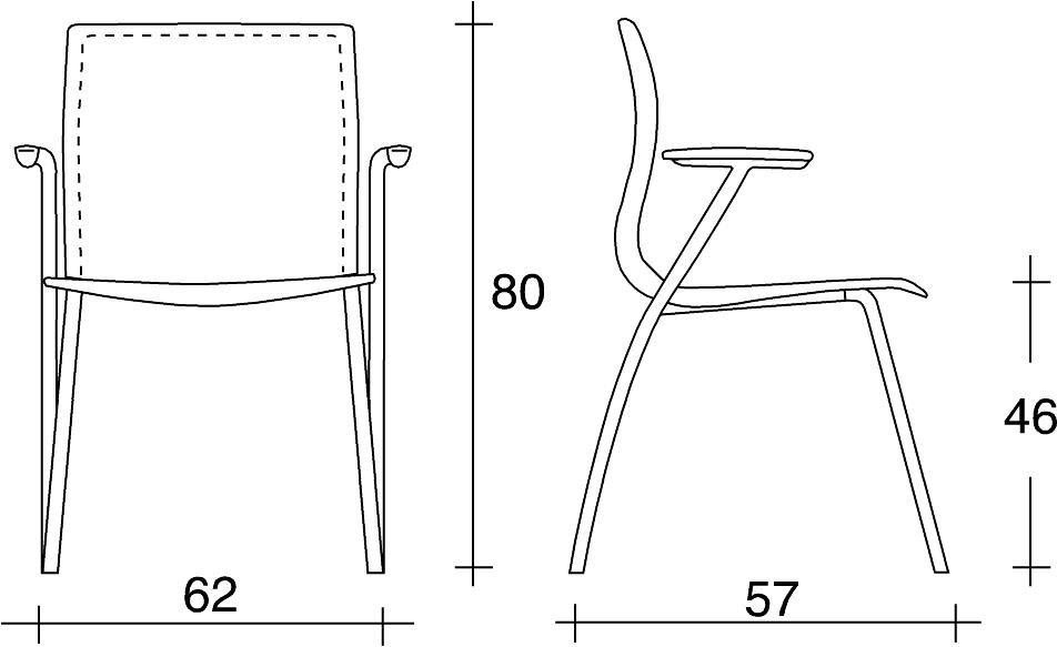 TALIN Кресло консольное, обитое тканью, с подлокотниками Webby sun-id-1480747 - Вид №1