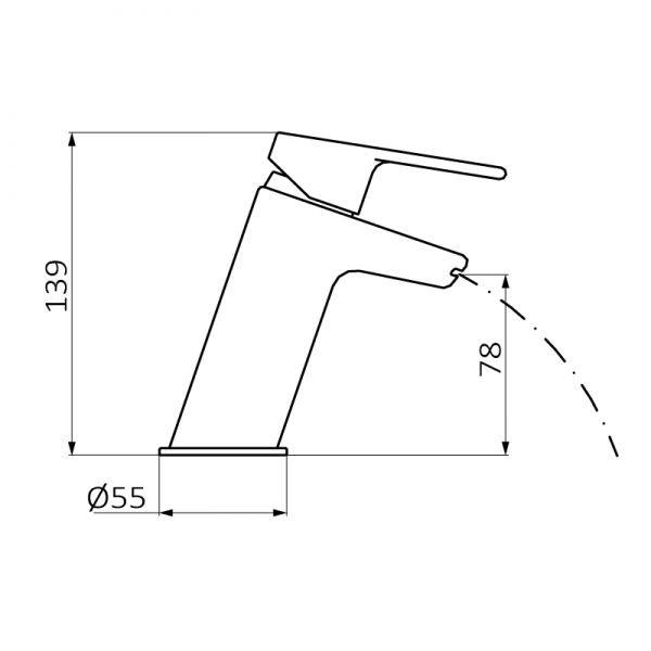 44520440 BASIC Водопад Умывальник смеситель Хром GRB MIXERS  - Вид №1