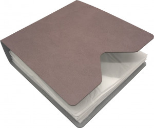 10646806 ADJ Прямоугольная салфетница с комплектом бумажных салфеток, пепельная роза Кожа искусственная