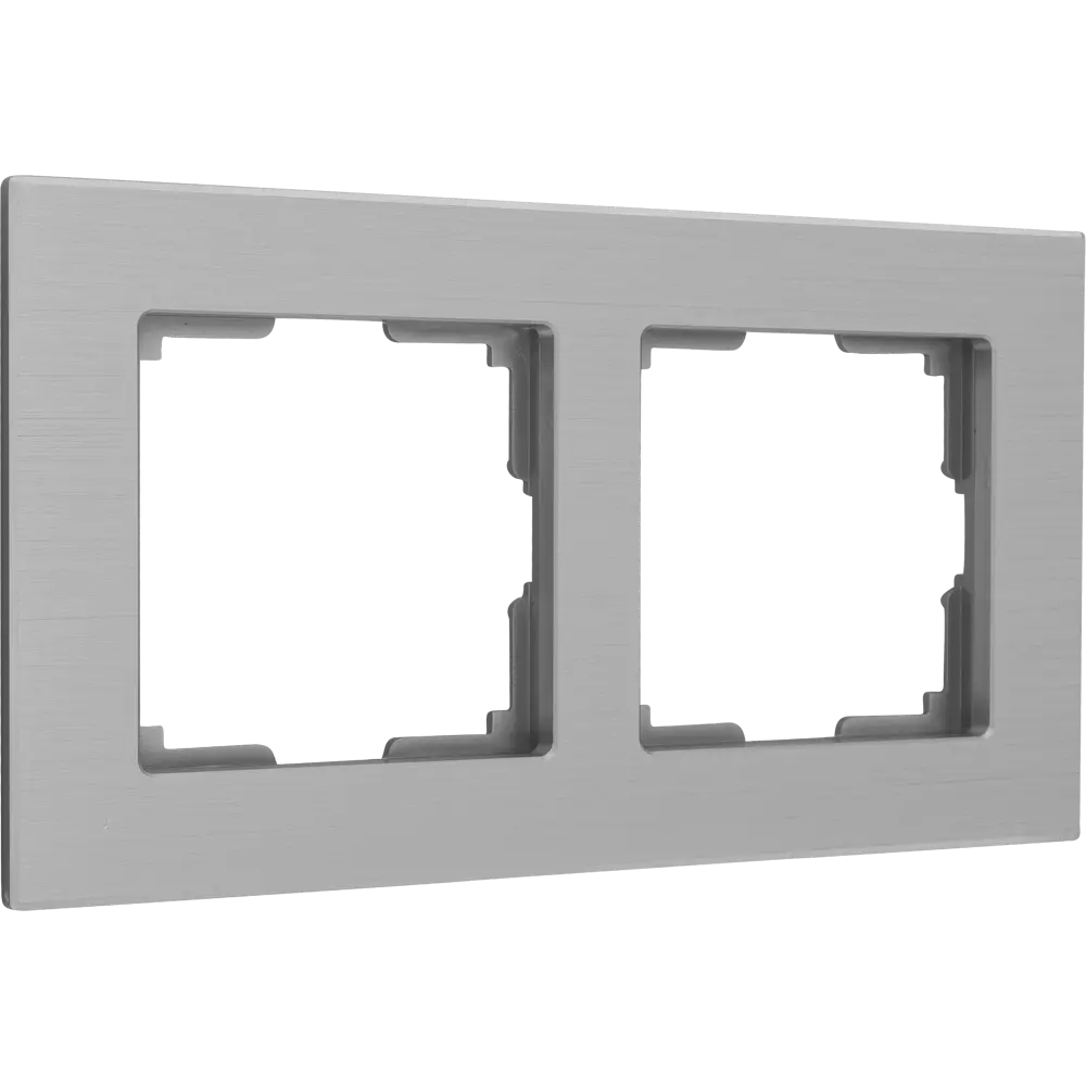 WERKEL Алюминиевая рамка для розеток 2 поста в стиле металлик 17781907 Aluminium STLM-0008587 - Вид №1