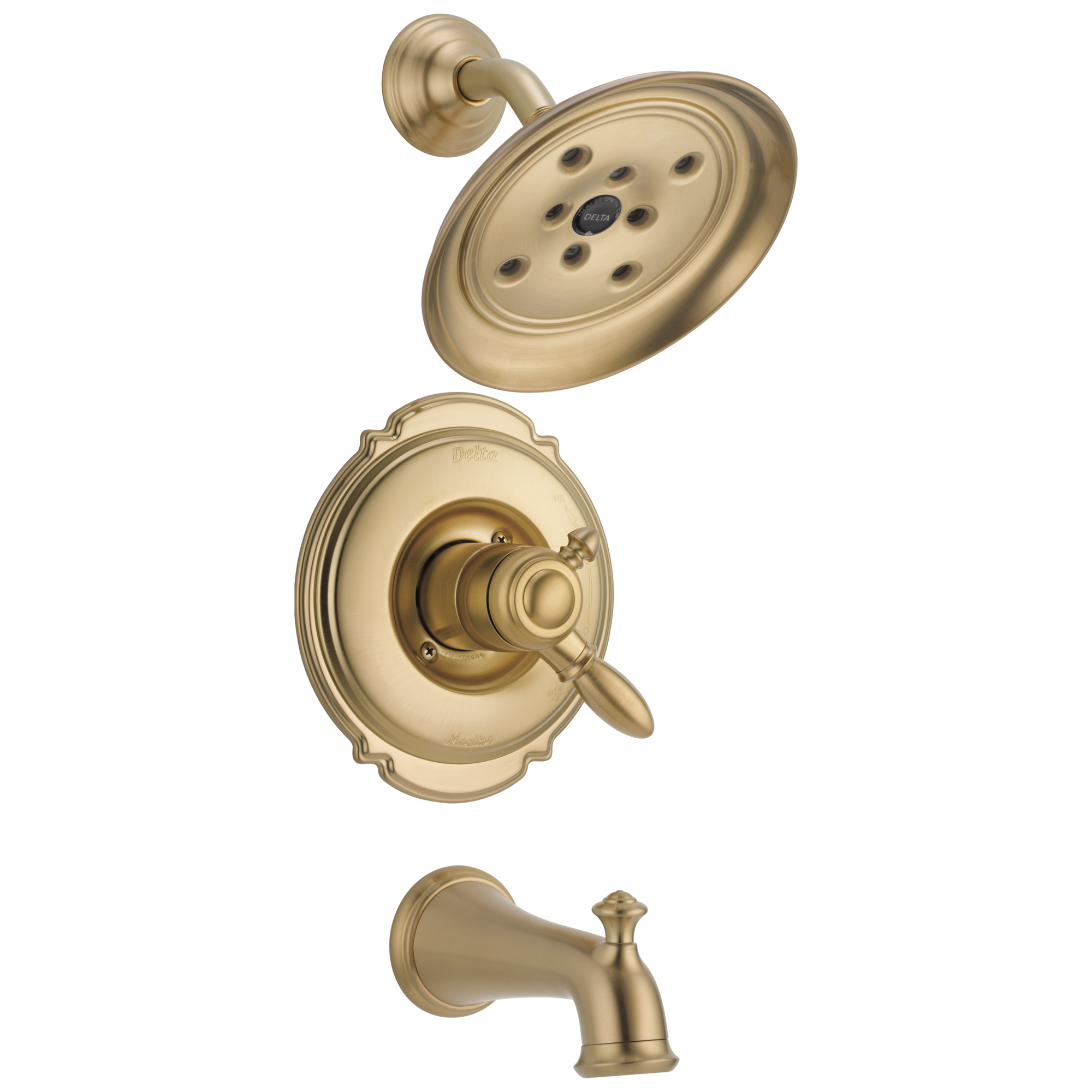 T17455-CZH2O Monitor® 17 Series H2Okinetic® для ванны и душа Delta Faucet Victorian Шампанское бронза