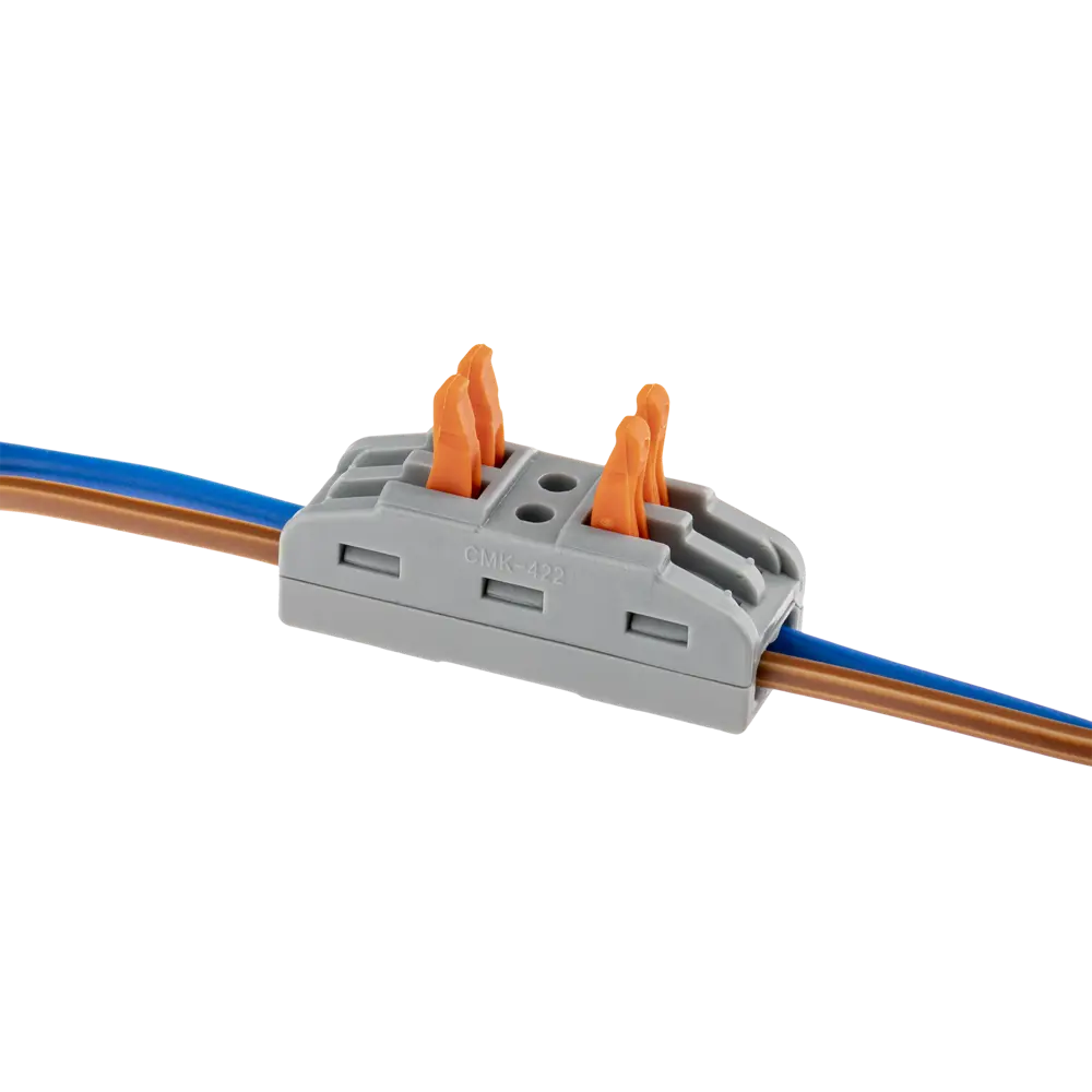 84509767 Клеммы проходные монтажные с рычажком Duwi СМК-422 2-проводные 4мм² серые 5шт 26741 6 STLM-1119597  - Вид №8