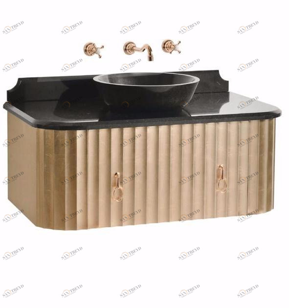 Gentry Home Тумба под умывальник из дерева одинарная подвесная с дверцами Charlotte sun-id-1369655