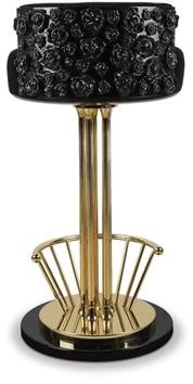 Malabar Высокий табурет, обитый бархатом, с подставкой для ног Pilar sun-id-1371748 - Вид №2