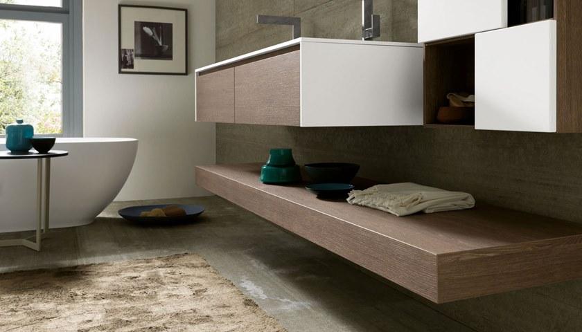 Archeda Подвесная тумба под умывальник из дерева с зеркалом Tulle sun-id-1501202 - Вид №1