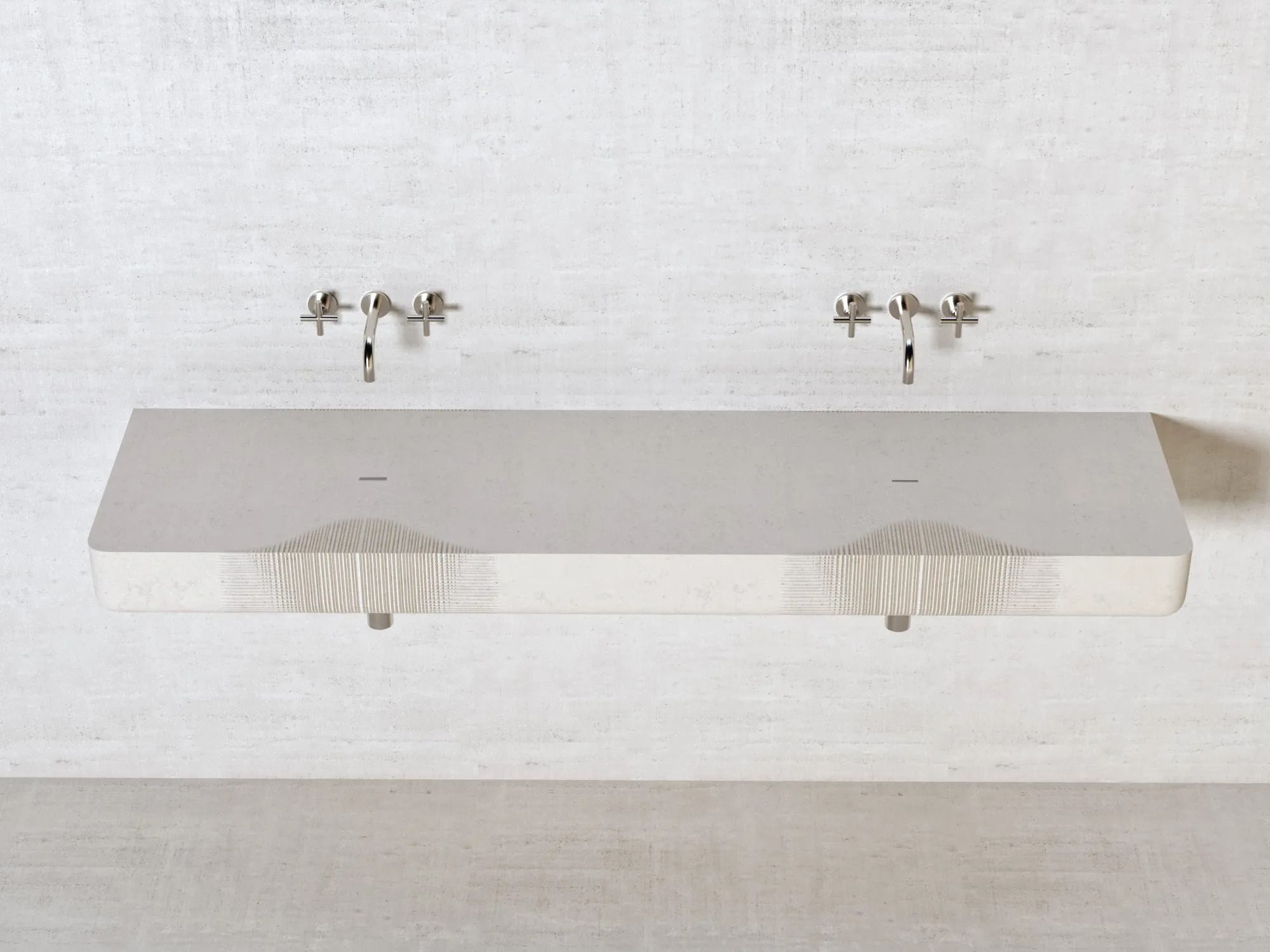 Двойной подвесной умывальник из натурального камня Davani Meridian ARCH-00133910 - Вид №1