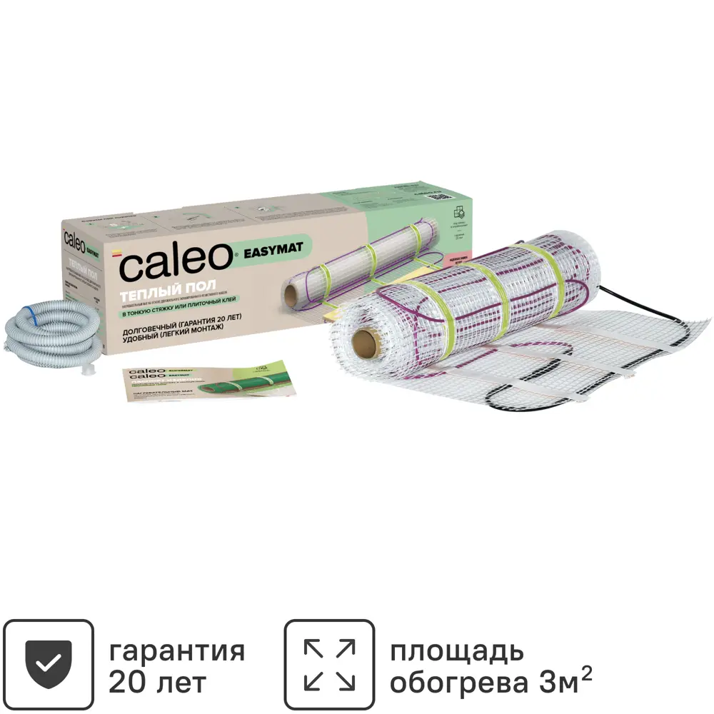 Нагревательный мат для тёплого пола Caleo Easymat 3 м2 420 Вт STLM-2124552