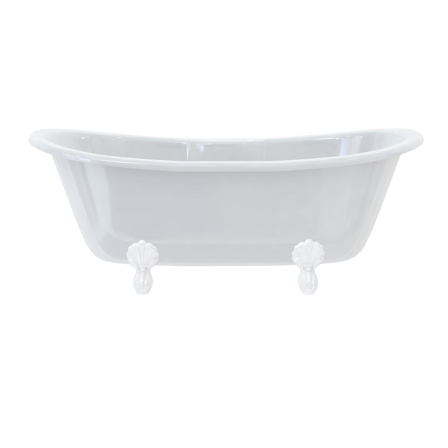 Burlington Двухсторонняя ванна Bateau с роскошными ножками с ножками Luxury Classic в белом цвете L3W T10F  - Вид №2
