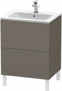 LC662509090 Тумбочка напольная L-Cube #LC6625 620 x 481 мм Фланелево-серый шелковисто-матовый лак