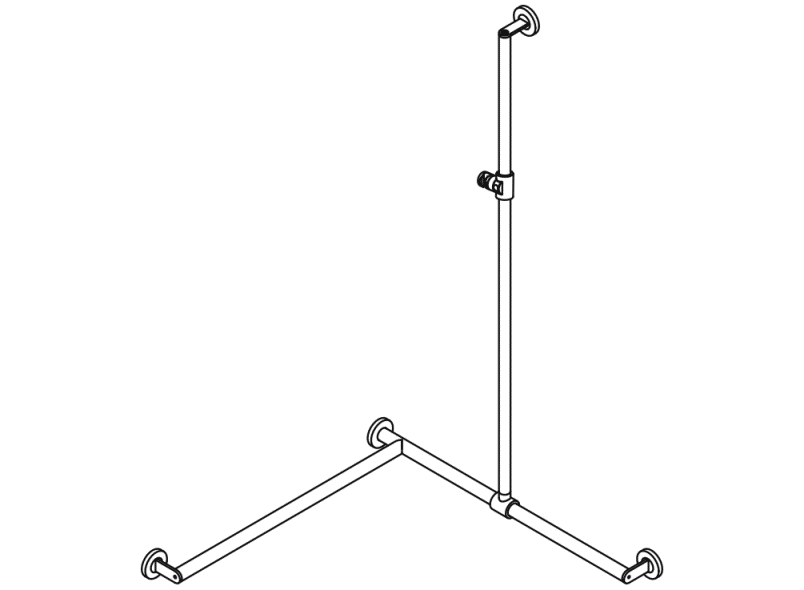 900.35.3S2XA Поручень для душа с выдвижным держателем для душа HEWI Greifen  - Вид №2
