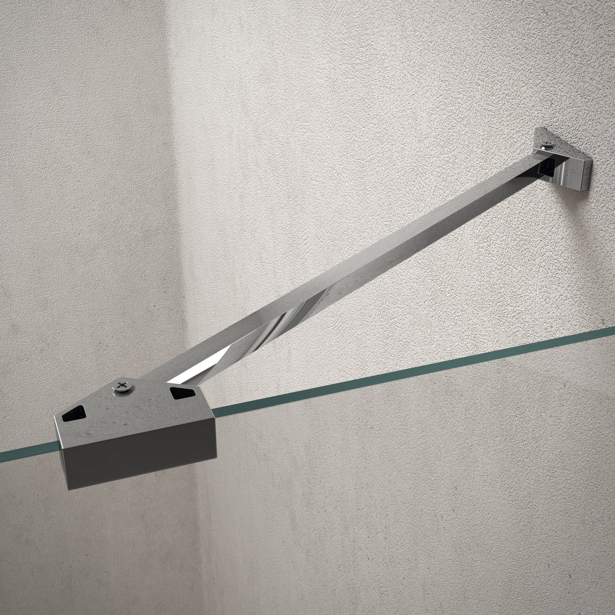 Стеклянная угловая душевая кабина с распашной дверью INDA® Claire design ARCH-00000562 - Вид №2