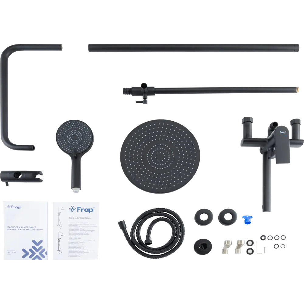 Душевая система FRAP Arne с 3 режимами и черным матовым покрытием 89359060 STLM-0992902 - Вид №14
