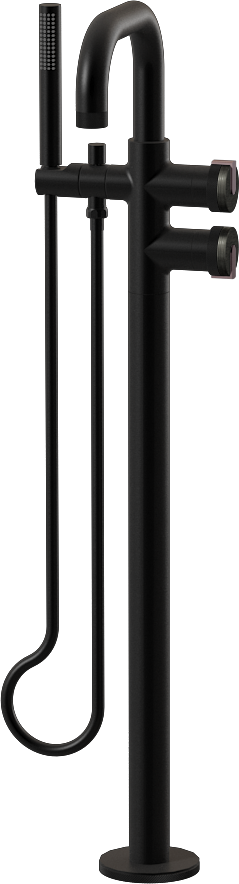 E-11557-R1BOX-L1OX-MBK Смеситель напольный отдельностоящий (внешняя часть) GRAFF MOD+