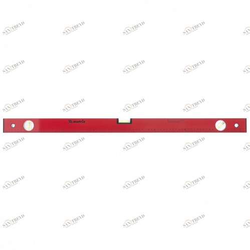 Уровень алюминиевый 3 глазка 800мм красный линейка Matrix 12630