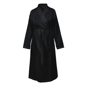 Халат Дом снов Enna универсальный вафельный без капюшона черный размер L-XL