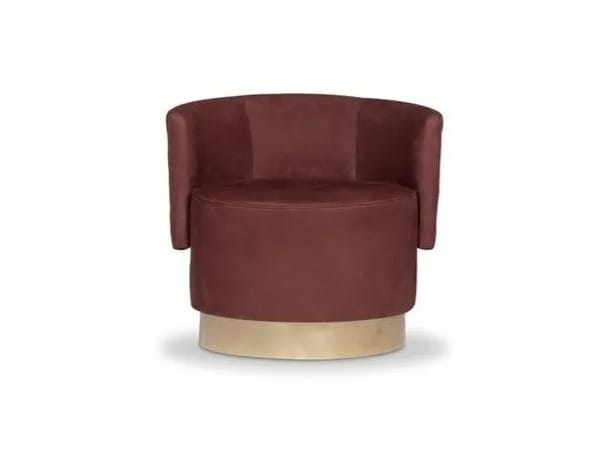 Кожаное вращающееся кресло с подлокотниками Baxter Anais ARCH-00046968