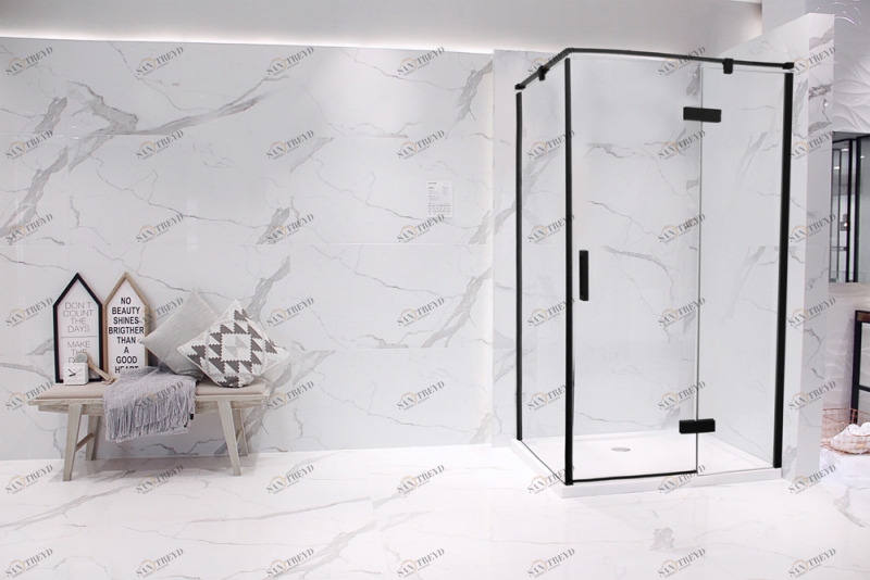 Душевое ограждение (R-open) одна распашная дверь BLACKLINE BS120.3113AB bravat 