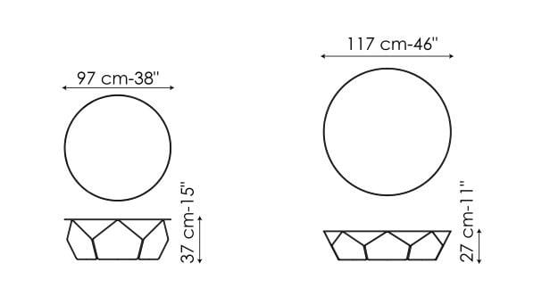 Керамический круглый низкий журнальный столик BONALDO ARCH-00150184 - Вид №3
