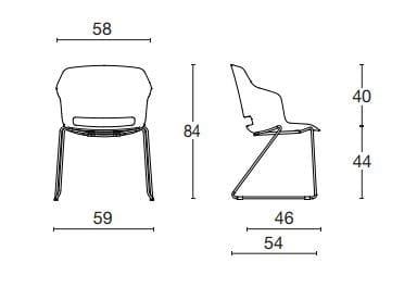 Тканевый стул с подлокотниками Diemme Clop ARCH-00077958 - Вид №2