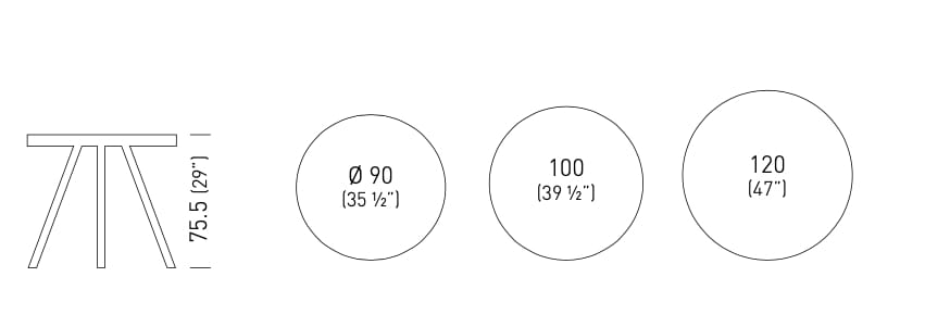Круглый стол из ламината или Compactop® GABER Surfy 2027 ARCH-00125317 - Вид №4