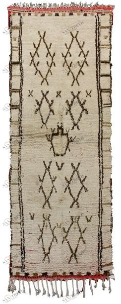 AFOLKI Прямоугольный шерстяной коврик с длинным ворсом Azilal Ta674be