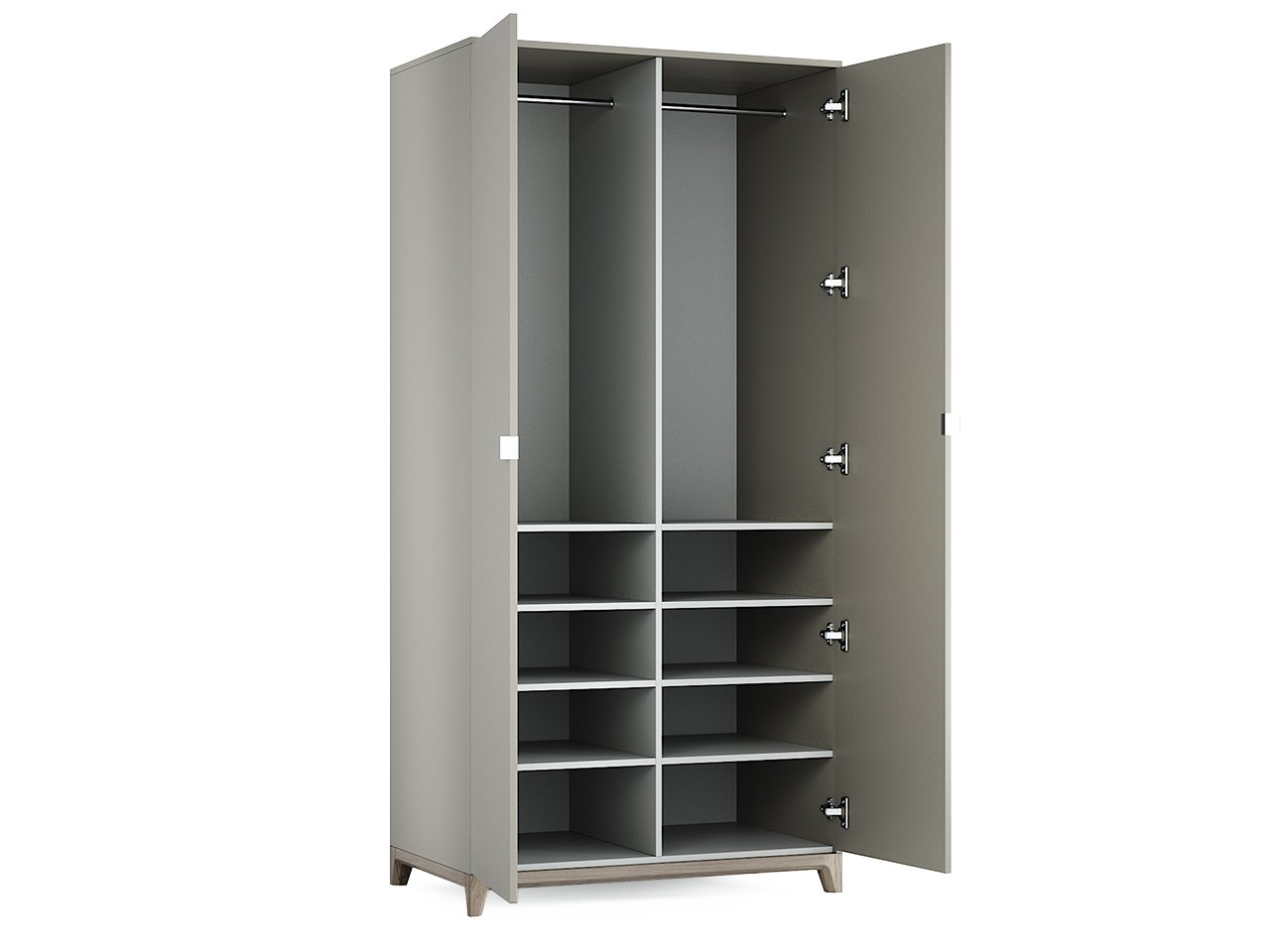 Шкаф распашной двухдверный слоновая кость Case №3 THE IDEA  210427 Белый  - Вид №2