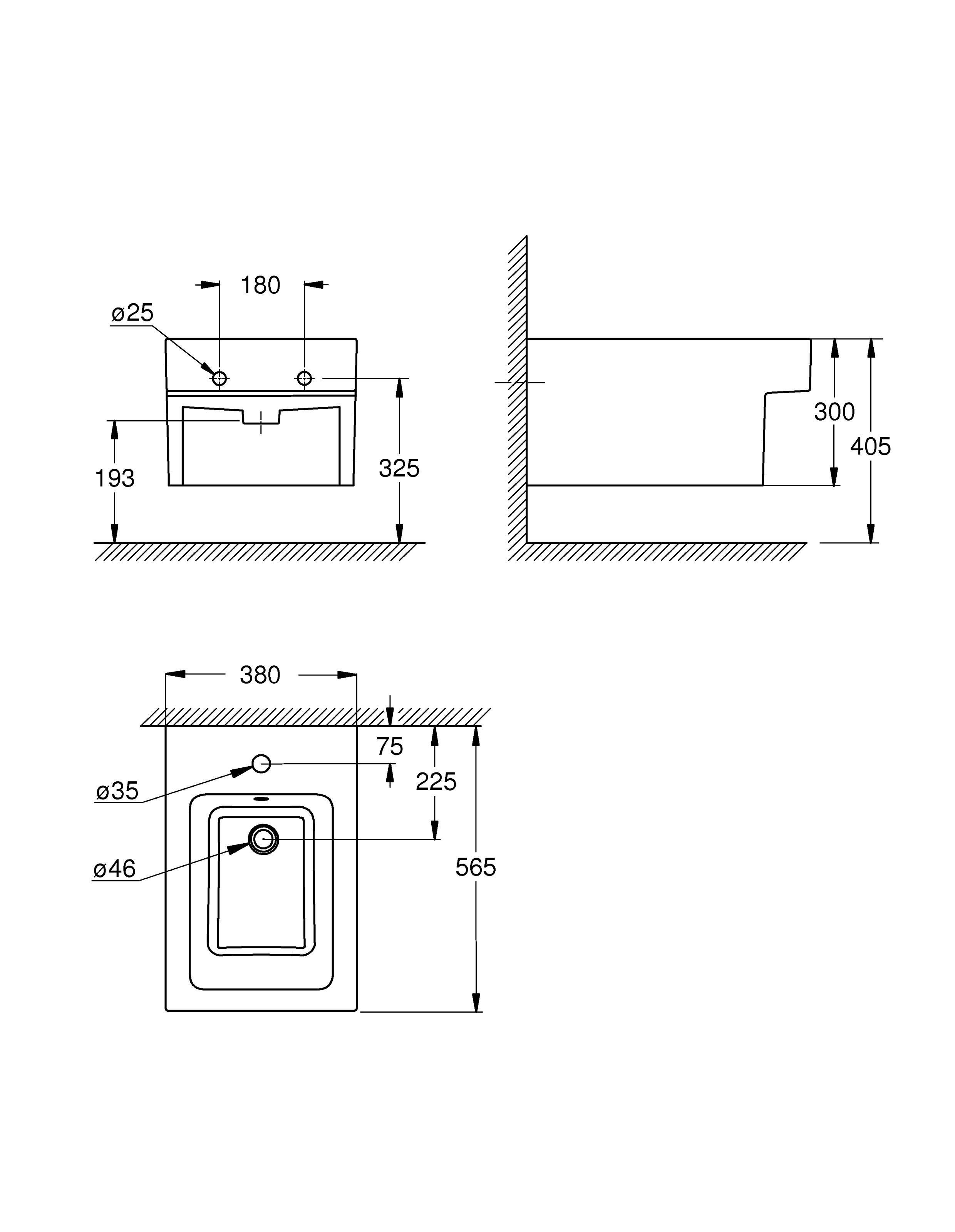 NW0042 Биде подвесное Cube Grohe - Вид №1