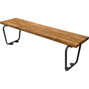 Скамья садовая City Life 150х37х45 см металл/дерево коричневая 82245711 STLM-2182554