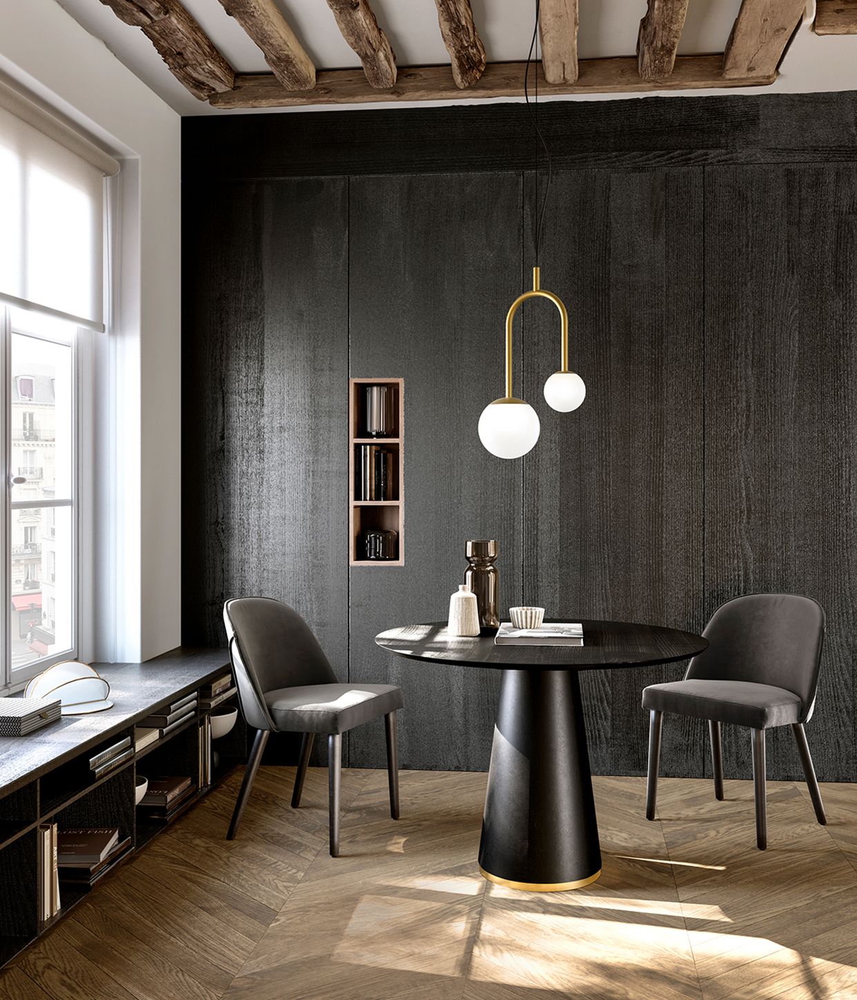 Круглый деревянный стол EFORMA TED BISTRO ARCH-00138613 - Вид №1