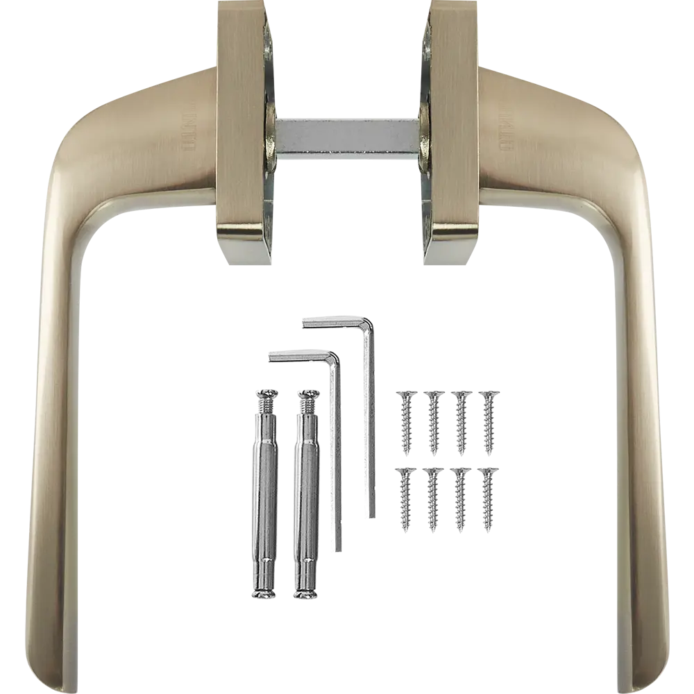 Дверные ручки Punto Saturn без запирания цвет матовый никель/хром STLM-2196016 - Вид №1