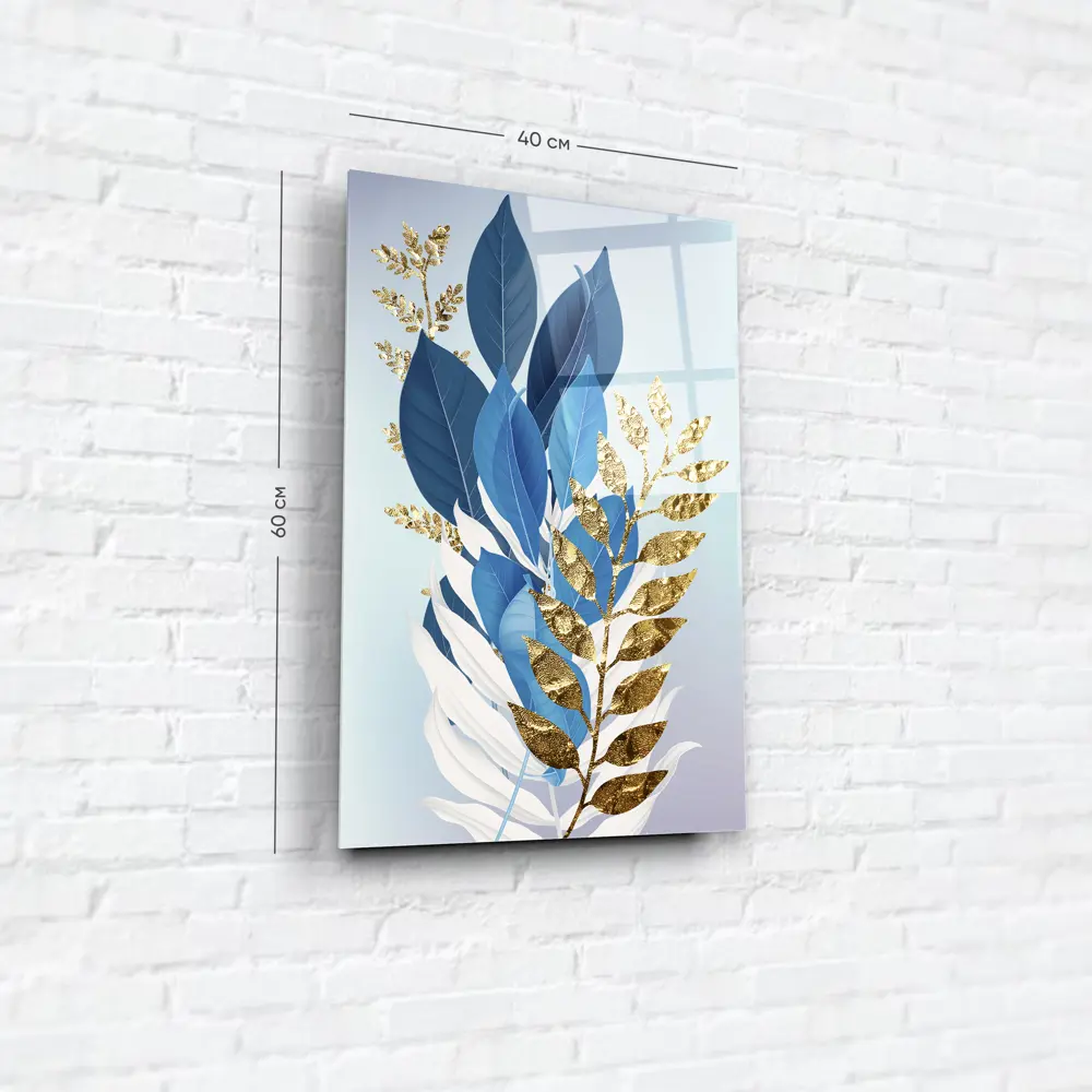 Картина на стекле Листики 1 40x60 см 85282958 STLM-2204482 ARTABOSKO  - Вид №5