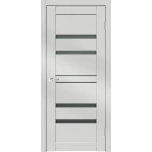 Комплект двери Линеа 6 остекленная 80x200 см HardFlex цвет платина светлая с добором 100 мм