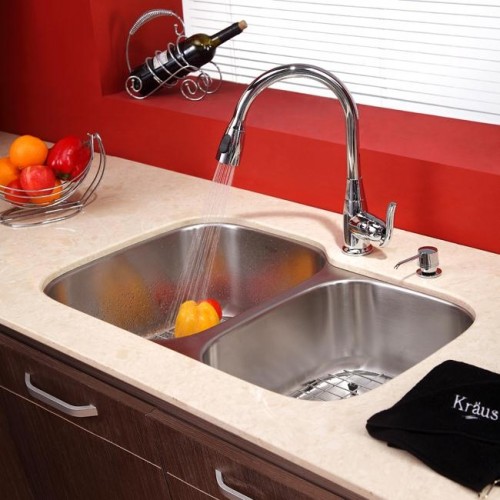 KBU24-KPF2230ORB-KSD30ORB Накладная раковина на столешницу  прямоугольная Krausru  - Вид №13