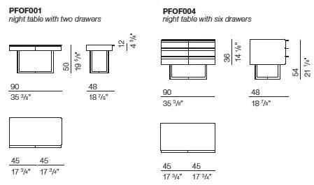 Bodema Прикроватная тумба из МДФ с ящиками Profile Pfof001/pfof004 - Вид №8