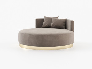 Круглый бархатный пуф