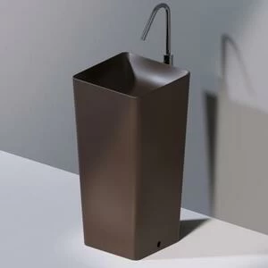 L506T0R0VT107 Раковина напольная ELITE SQUARE 420х420х870 мм без отверстия под смеситель Коричневый матовый